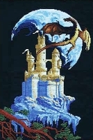 Набор для вышивания крестом "Таинственный замок", 27 см х 38 см артикул 1435a.